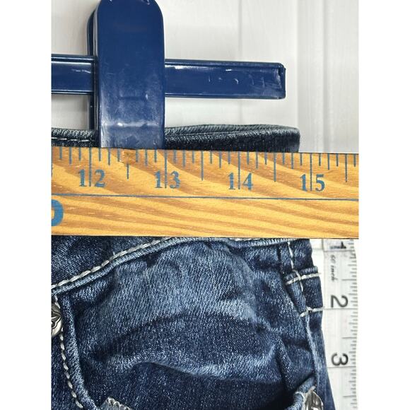 Miss Me jp5465b3 boot cut Jeans embellished Pockets Low Rise - Picture 6 of 13